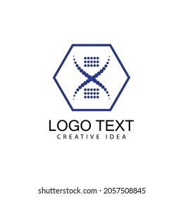 DNA gene Logo Template vector symbol illustration