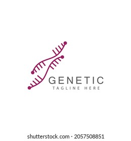 DNA gene Logo Template vector symbol illustration