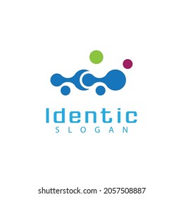 DNA gene Logo Template vector symbol illustration