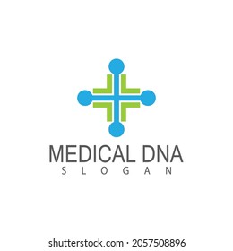 DNA-Gen-Logo-Vorlage, Vektorgrafik-Symbol