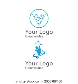 Ilustración del símbolo del vector de plantilla de logotipo de ADN