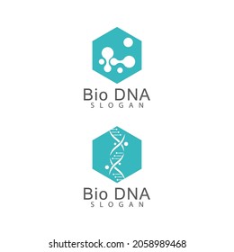 DNA-Gen-Logo-Vorlage, Vektorgrafik-Symbol