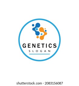 DNA gene Logo Template vector symbol illustration