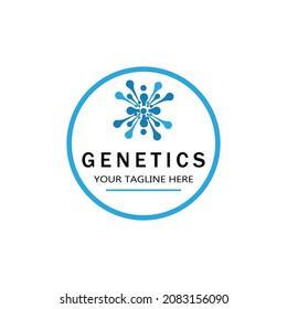 DNA-Gen-Logo-Vorlage, Vektorgrafik-Symbol