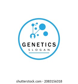 DNA gene Logo Template vector symbol illustration