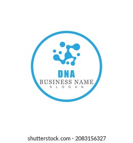 DNA gene Logo Template vector symbol illustration