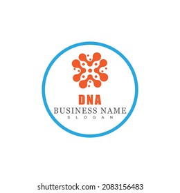 DNA gene Logo Template vector symbol illustration