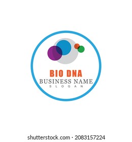 DNA gene Logo Template vector symbol illustration