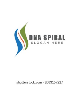 DNA gene Logo Template vector symbol illustration