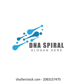 Ilustración del símbolo del vector de plantilla de logotipo de ADN