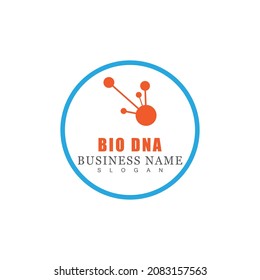 DNA gene Logo Template vector symbol illustration