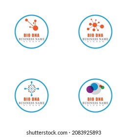 DNA gene Logo Template vector symbol illustration