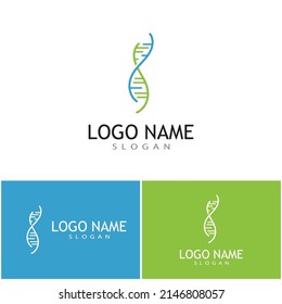DNA gene Logo Template vector symbol illustration