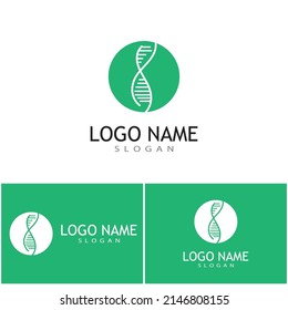 DNA gene Logo Template vector symbol illustration