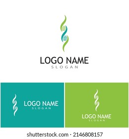 DNA gene Logo Template vector symbol illustration