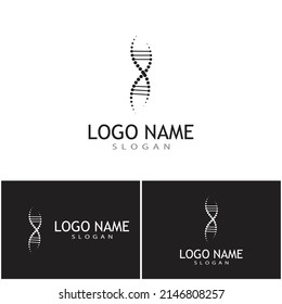 DNA gene Logo Template vector symbol illustration