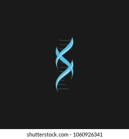 DNA Genetic Icon Design Template. Vector Illustration