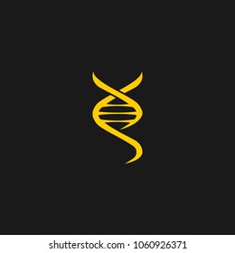 DNA Genetic Icon Design Template. Vector Illustration