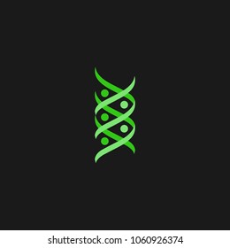 DNA Genetic Icon Design Template. Vector Illustration