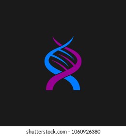DNA Genetic Icon Design Template. Vector Illustration