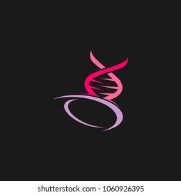 DNA Genetic Icon Design Template. Vector Illustration