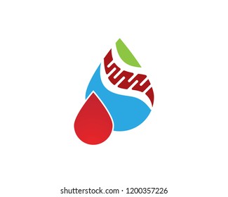DNA genetic icon logo vector illustration