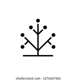 DNA, genetic icon - tree with green leaves Vector icon