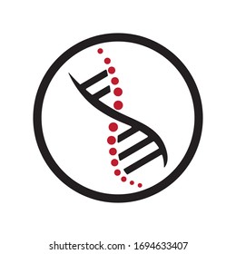 dna, genetic illustration icon logo vector 
