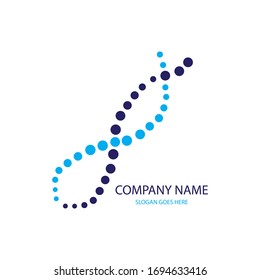 dna, genetic illustration icon logo vector 