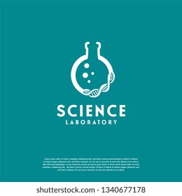 DNA, Genetic lab logo template vector, Science logo symbol