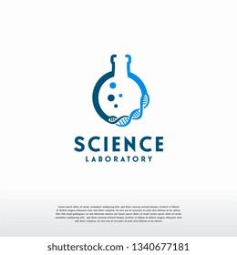 DNA, Genetic lab logo template vector, Science logo symbol