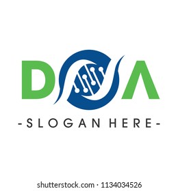 DNA and Genetic Logo Design Vector