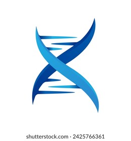 DNA genetisches Logo Design Vektor-Illustration