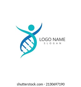 DNA Genetic Logo  Icon Design Template Vector