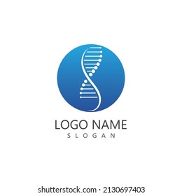 Vector de plantilla de diseño de iconos con logotipo genético de ADN