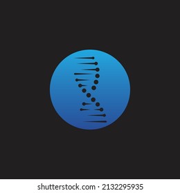 DNA Genetic Logo  Icon Design Template Vector