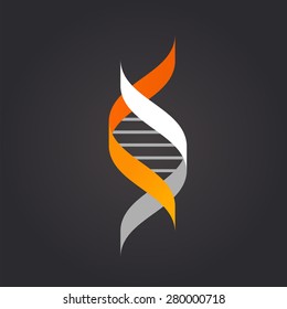 DNA genetic sign, element and icon
