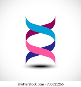 DNA, genetic sign, elements and icon. Vector illustration