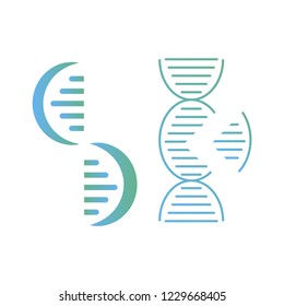 DNA, genetic sign, elements and icons collection