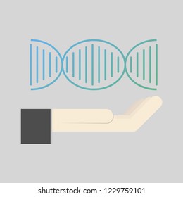 DNA, genetic sign, elements and icons collection
