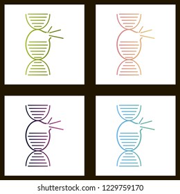 DNA, genetic sign, elements and icons collection