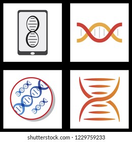 DNA, genetic sign, elements and icons collection