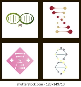 DNA, genetic sign, elements and icons collection