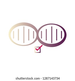 DNA, genetic sign, elements and icons collection