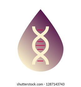 DNA, genetic sign, elements and icons collection