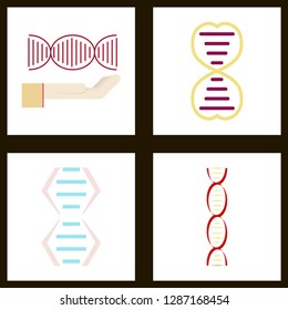 DNA, genetic sign, elements and icons collection
