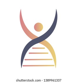 DNA, genetic sign, elements and icons collection