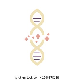 DNA, genetic sign, elements and icons collection