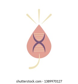 DNA, genetic sign, elements and icons collection