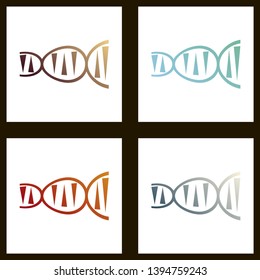 DNA, genetic sign, elements and icons collection